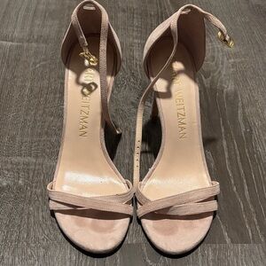 Stuart Weitzman Blush Strappy Heels